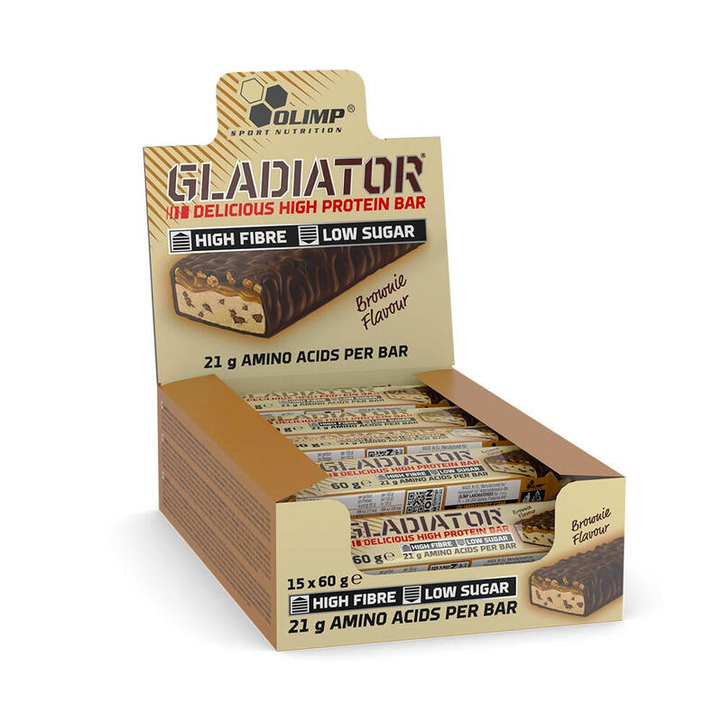 Boîte Gladiator bar (15x60g) | Chocolat Brownie