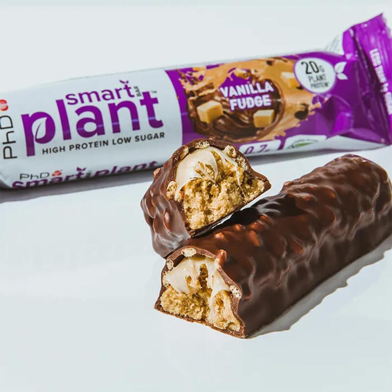 Barres vegan |  Barres vegan | Boîte smart bar plant (12X64g) | Vanille Caramel