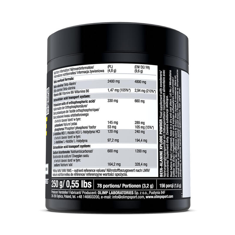 Beta-Alanine Xplode Powder OLIMP 250 g Pomarańcza