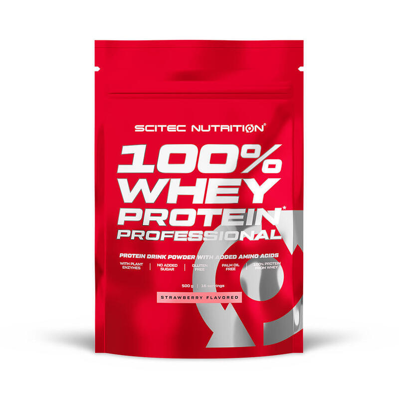 100% Whey Protein Professional - 500 g Fresa de Scitec Nutrition