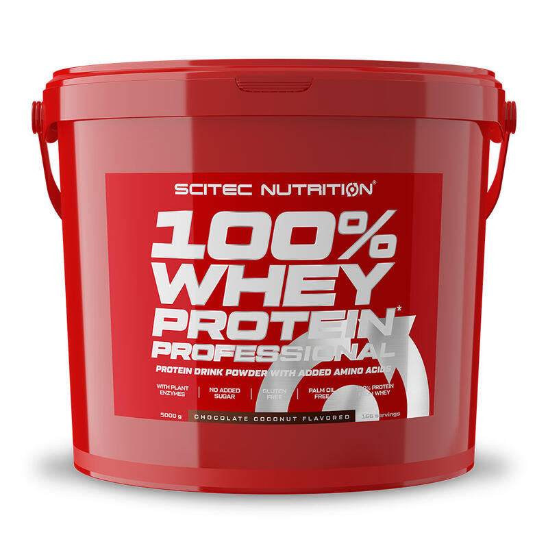 100% Whey Protein Professional - 5Kg Chocolate con Coco de Scitec Nutrition