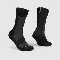 Chaussettes vélo d'hiver Alpine Merino High Cut noir