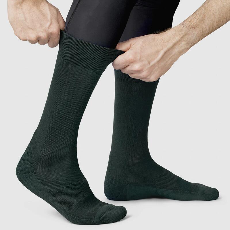 Chaussettes vélo d'hiver Alpine Merino High Cut vert