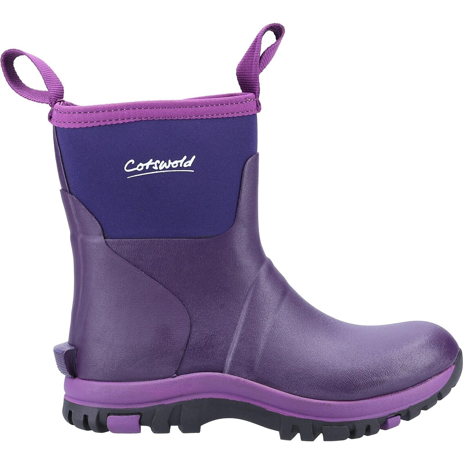 COTSWOLD Blaze Plain Rubber Wellingtons Purple