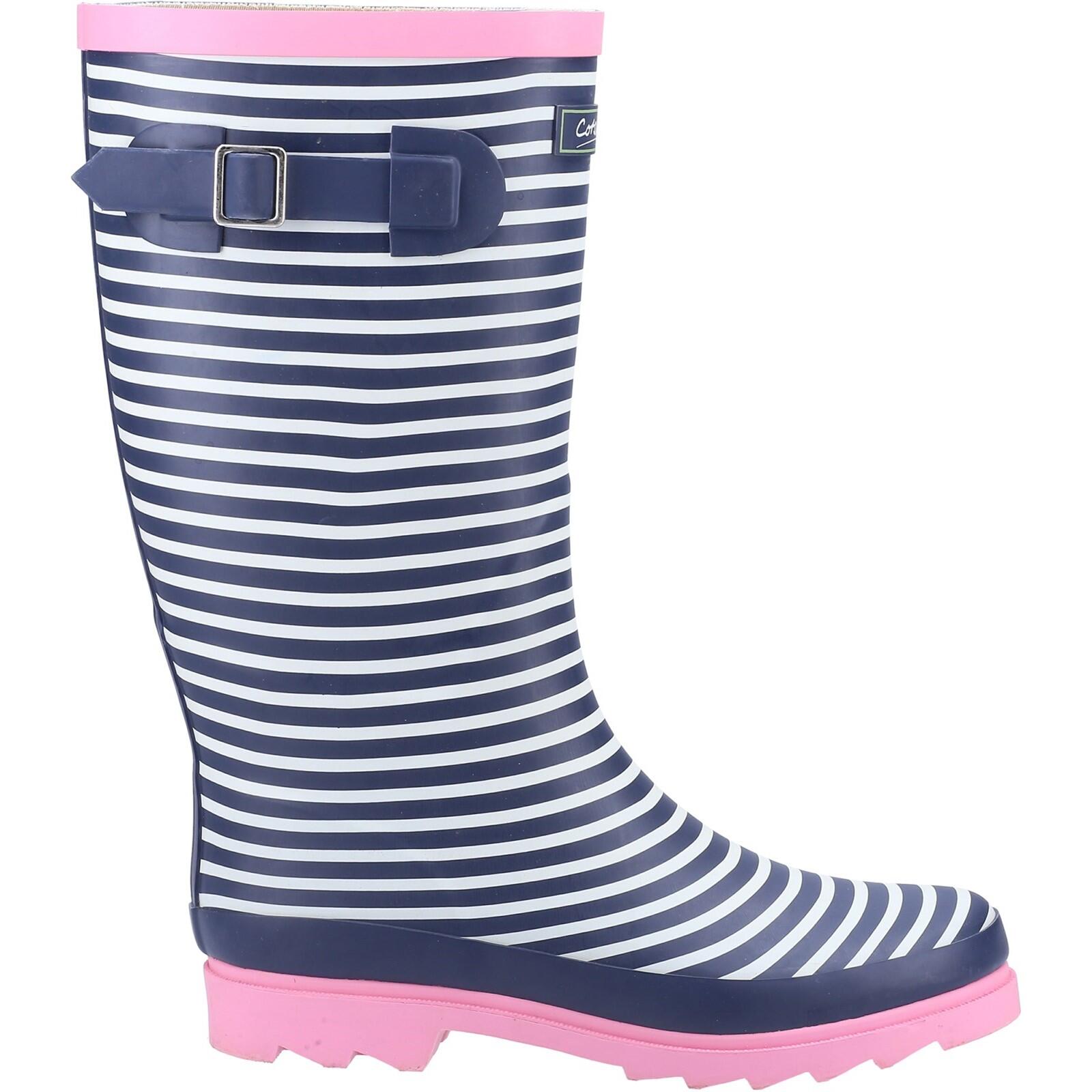 COTSWOLD Chilson Patterned Wellingtons BLUE