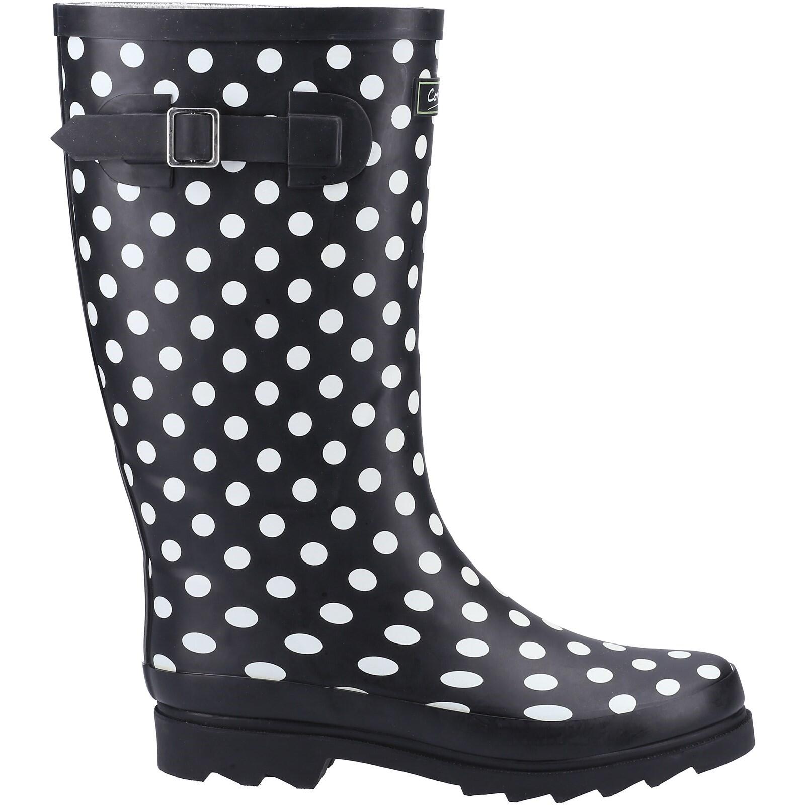 COTSWOLD Chilson Patterned Wellingtons BLACK
