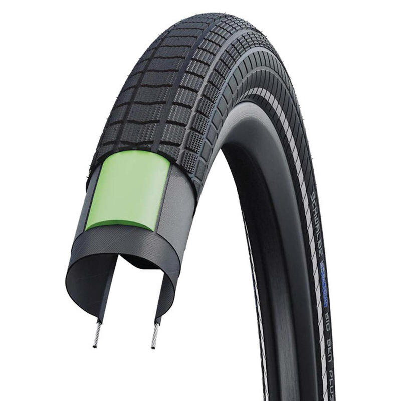 Pneu rigide Schwalbe Road Cruiser K-Guard Green Compound HS484 Twinskin 47-559