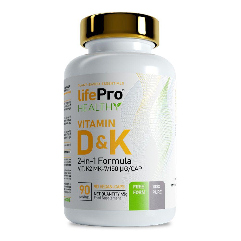 Vitamin D & K - 90 Vegan Capsules LifePRO