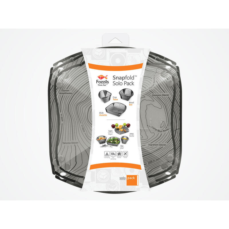 Snapfold™ /  Solo Pack / Camping Utensils Set / Grey