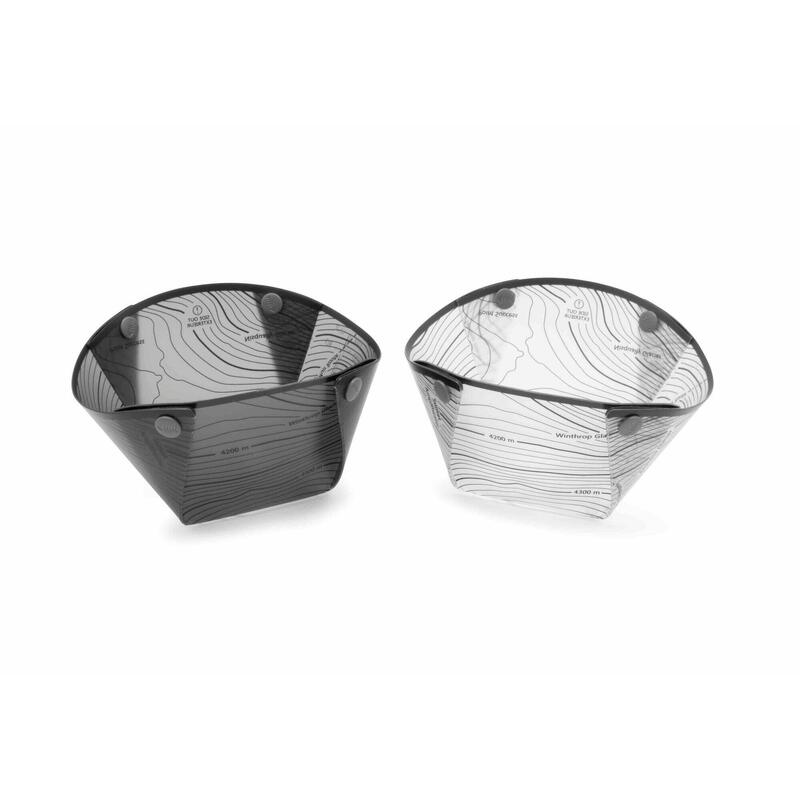 Think flat™ / Foldable A two-pack Bowl Set / Black & White