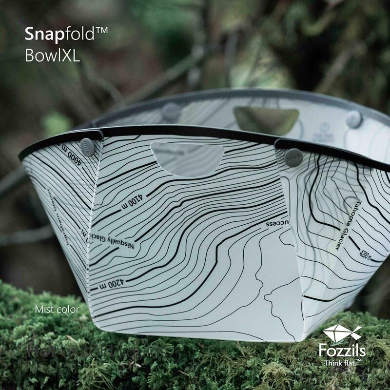 Snapfold™/ 超輕大碼摺合式戶外碗 / 灰色
