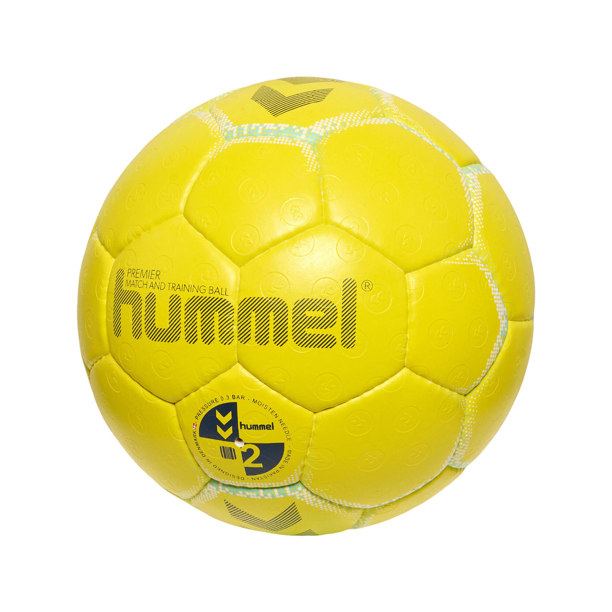 Hummel - Enfiler Bandeau Premier Hb Handball Adulte Hummel - Ballon De Hand - Blanc|bleu|jaune - 3 - Decathlon