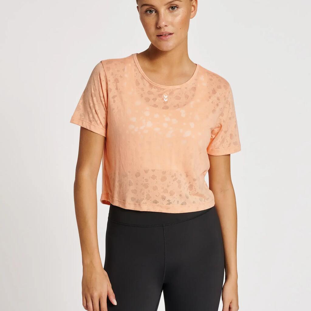 Women's crop T-shirt Hummel MT Iris Burnout
