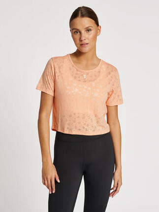 Damska koszulka crop top Hummel MT Iris Burnout