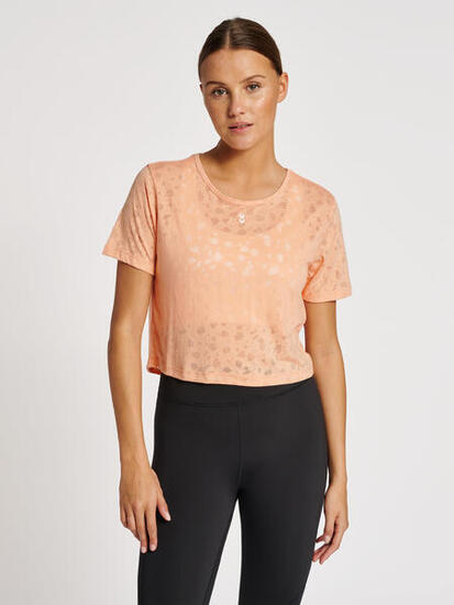 Damska koszulka crop top Hummel MT Iris Burnout