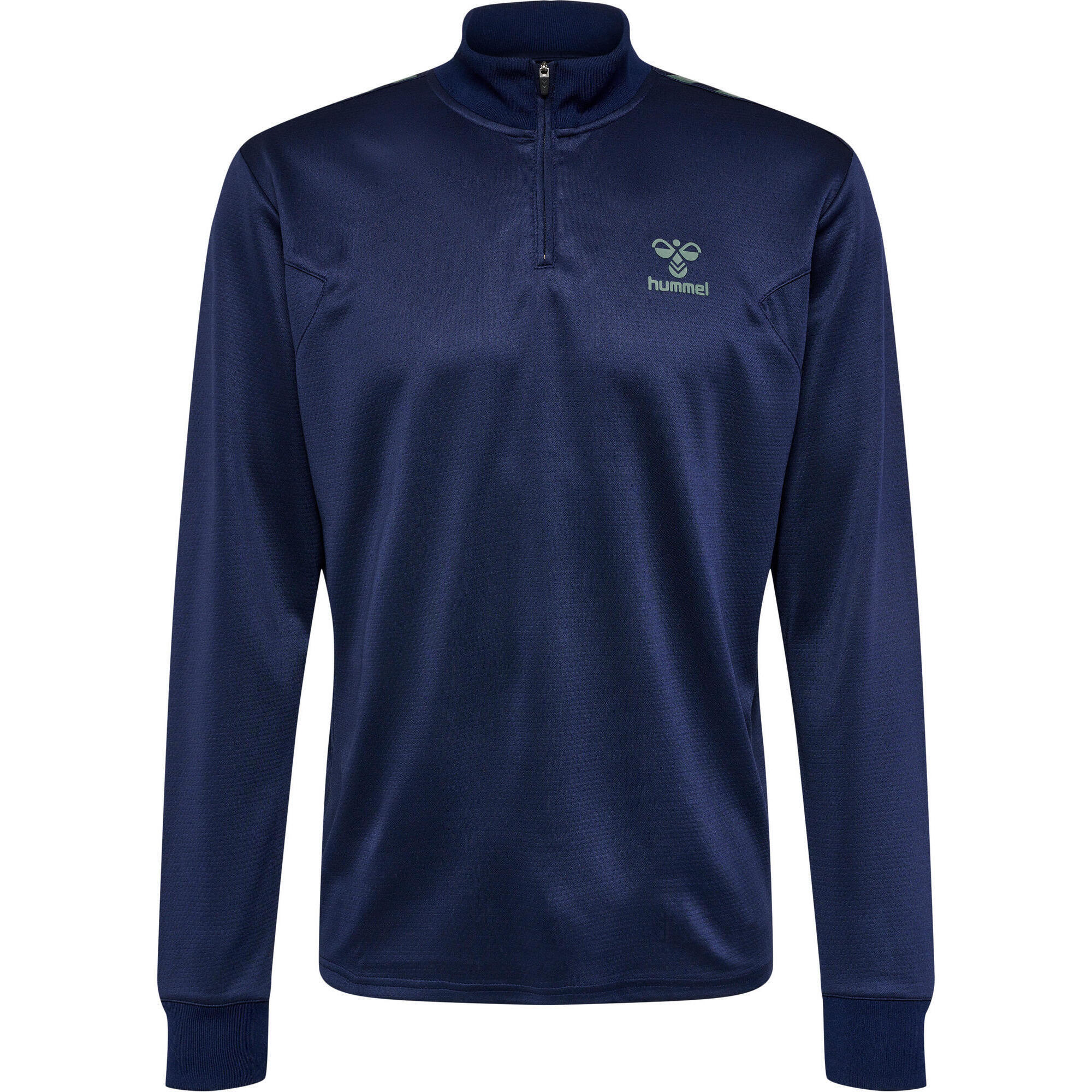Hummel - Demie-fermeture Éclair Zip Combinaison Hmlstaltic Homme Hummel - Sweat-shirt - Bleu|vert - 52 2xl - Decathlon