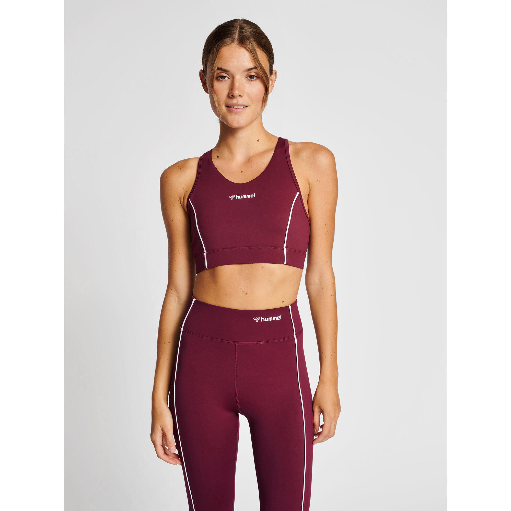Hummel - Enfiler Top Hmlmt Flash Femme Hummel - Brassière - Marron|rouge - 48 Xl - Decathlon