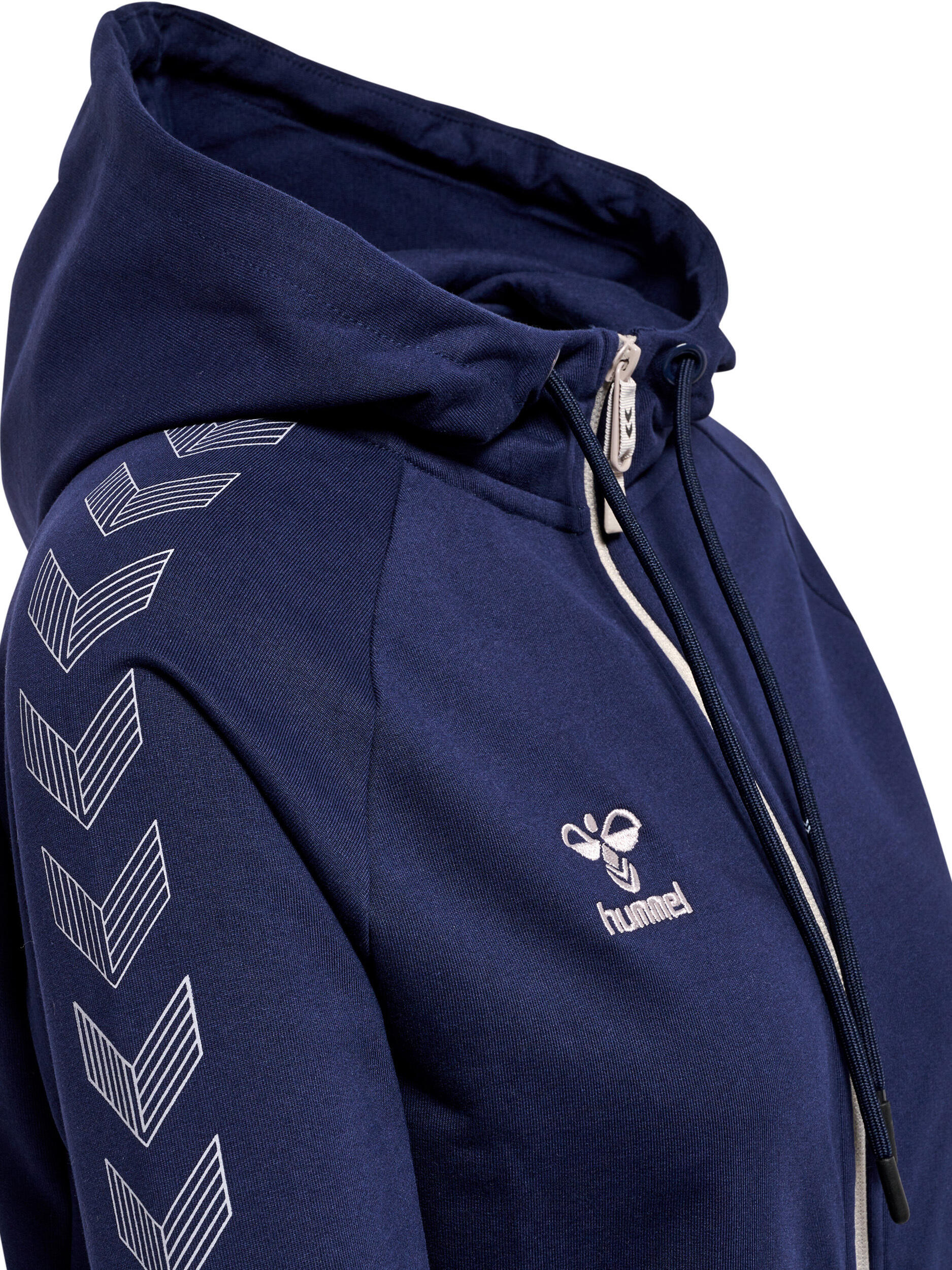 Felpa con cappuccio da donna in cotone con zip Hummel Move Grid 5/7