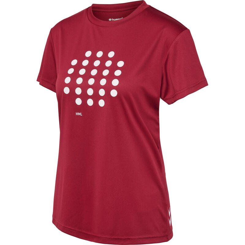 Instap T-Shirt Hmlcourt Padel Dames HUMMEL