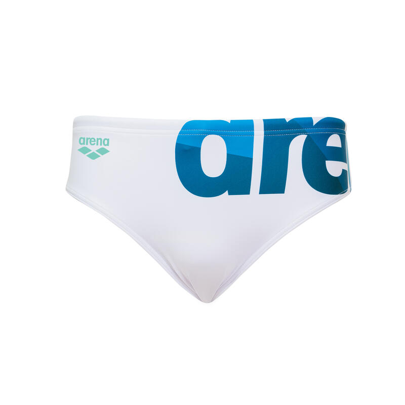 POLYGON ART MEN'S NORMAL BRIEF - WHITE