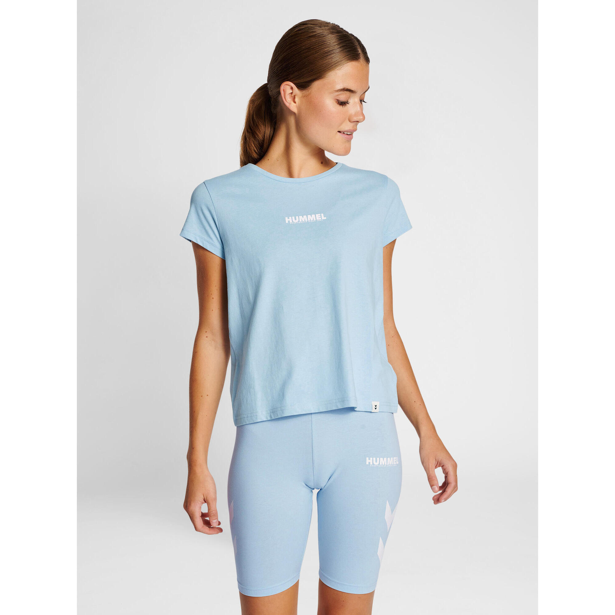 Hummel - Enfiler T-shirt Hmllegacy Femme Hummel - T-shirt Manches Courtes - Bleu|turquoise - 36 Xs - Decathlon