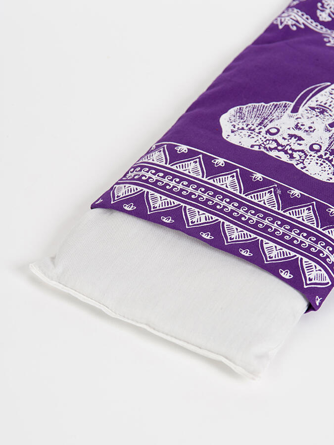 Yoga Studio Linseed Eye Pillow - Purple Aztec Elephant 2/2