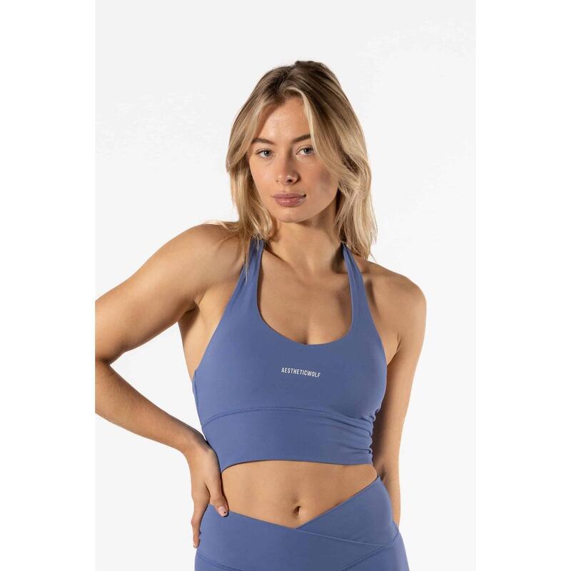 Fitness Sportbeha met Halter Sluiting/Halter Bra Paars