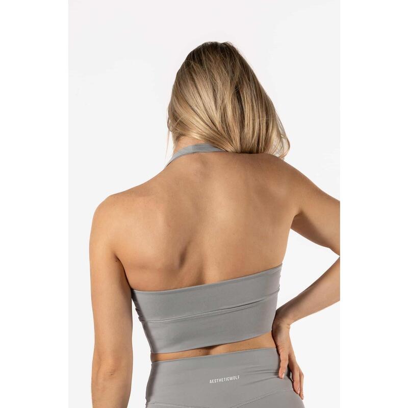 Brassière Fitness Halter Bleu Gris