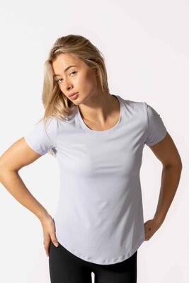 Active zacht en ademend fitness t-shirt voor dames baby blauw