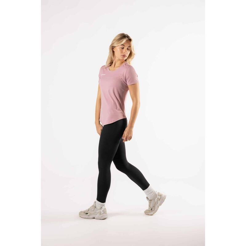 Active Zacht en Ademend Fitness T-Shirt voor Dames Lavendel Roze