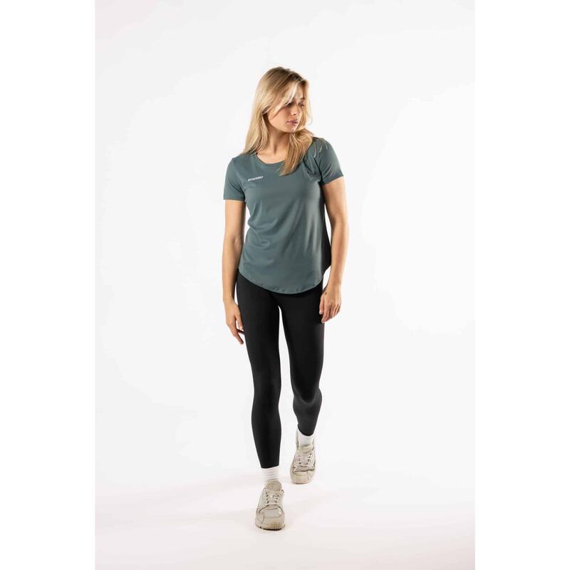 Active Respirant T-Shirt Fitness Femme Vert Forêt