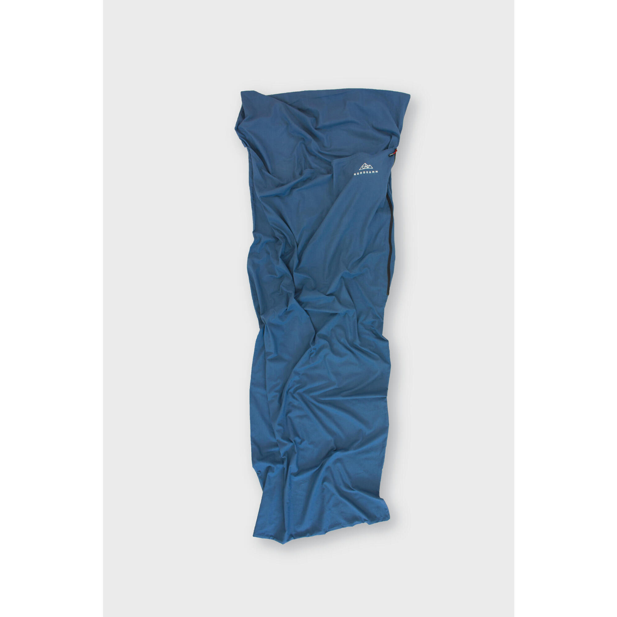 Nordkamm - Sac De Couchage Coton Adulte Femme Homme Léger Voyage, Camping, Randonnée, Bleu - Drap De Sac De Couchage - Bleu - 220 Cm - Decathlon
