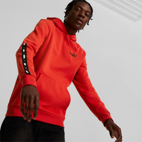 Felpa con cappuccio Essentials+ Tape da uomo PUMA Black