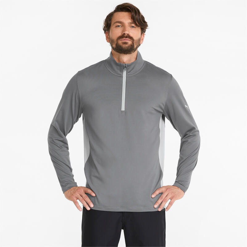 Camisola de golfe PUMA Mens Gamer Quarter-Zip - Quiet Shade