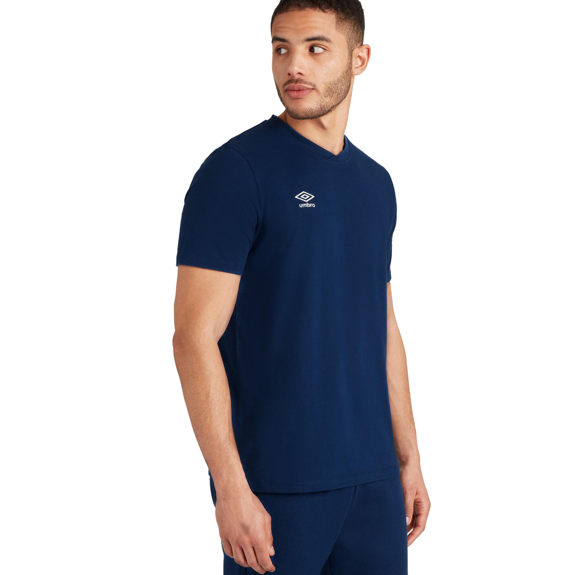 Mens Club Leisure TShirt (Navy/White) 3/4