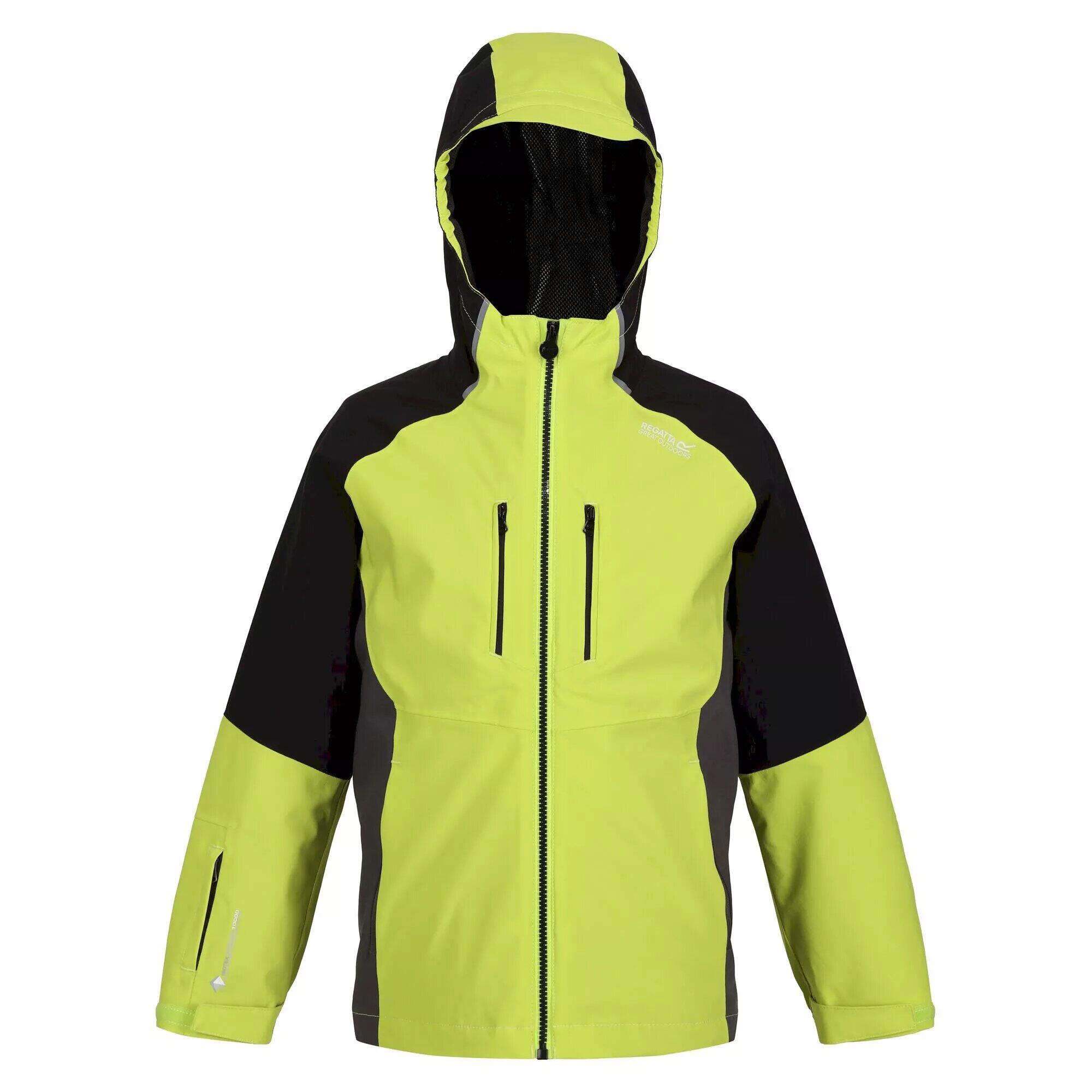 Childrens Kids Hydrate VII 3 in 1 Waterproof Jacket Bright Kiwi Black