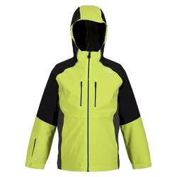 Chaqueta Impermeable Hydrate VII para Niños/Niñas Kiwi Llamativo, Negro