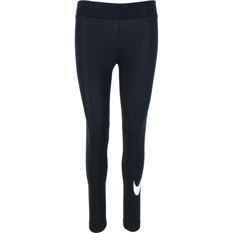 Leggings Nike Sportswear Essential Mid-Rise Swoosh, Zwart, Dames