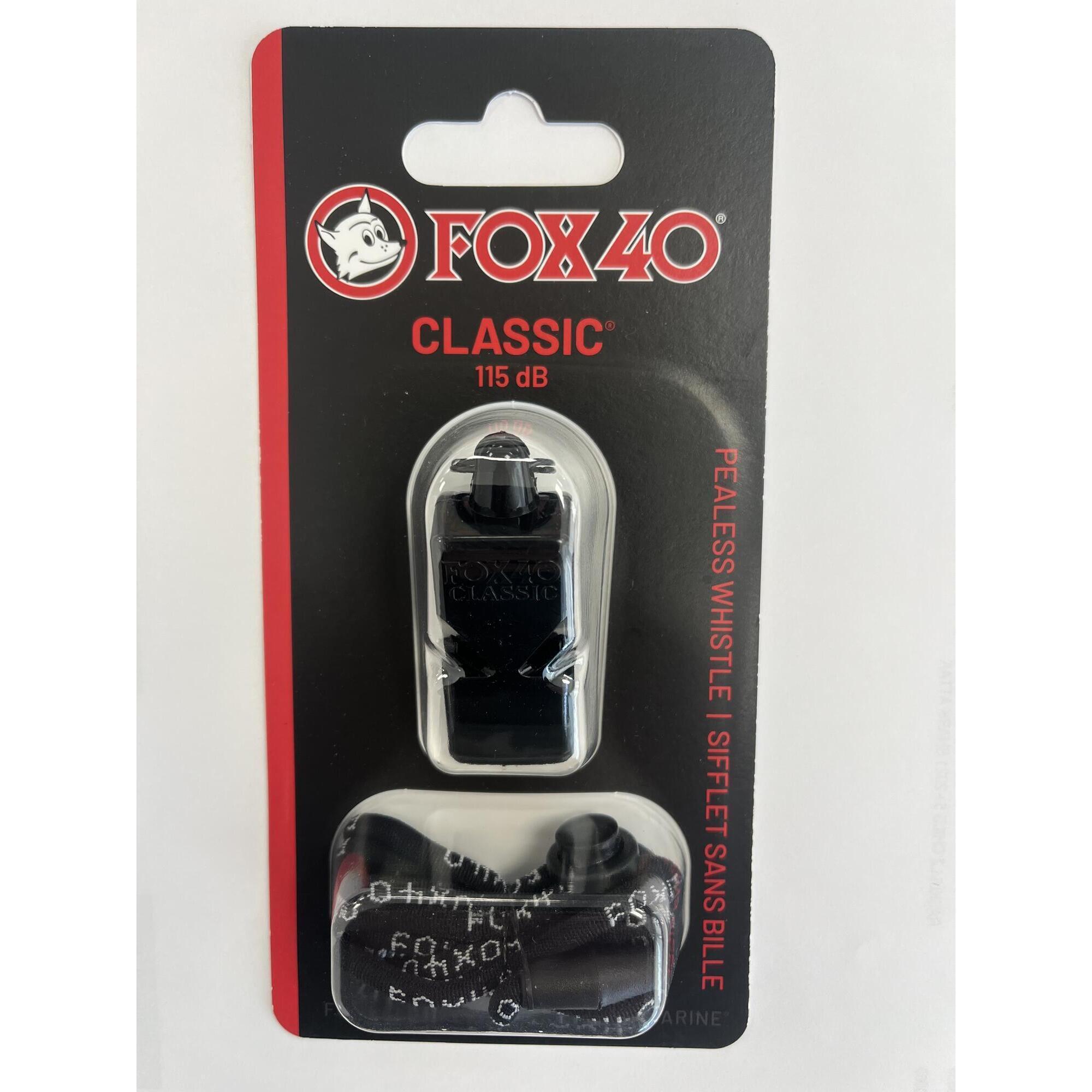 40 Sifflet Classique avec Cordon Noir Renard 2/4