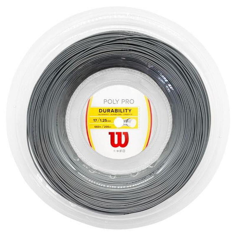 Naciąg tenisowy Wilson Poly Pro szpula 200 m. silver 1,30 mm