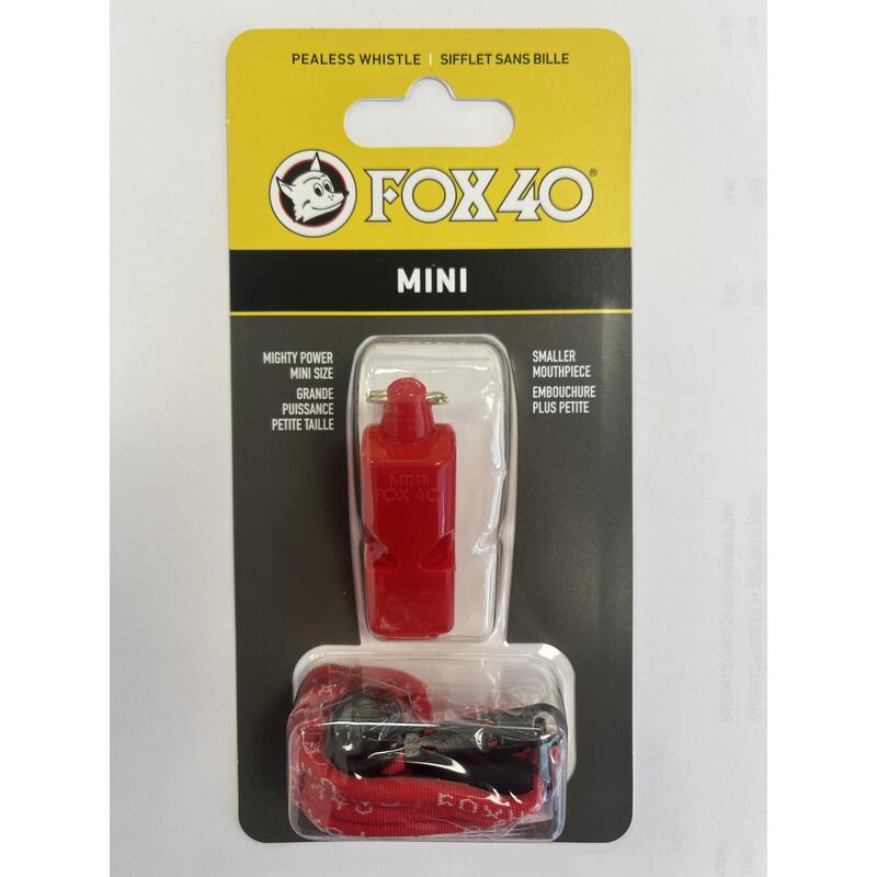 Silbato Mini Fox Rojo Con Cordon Decathlon