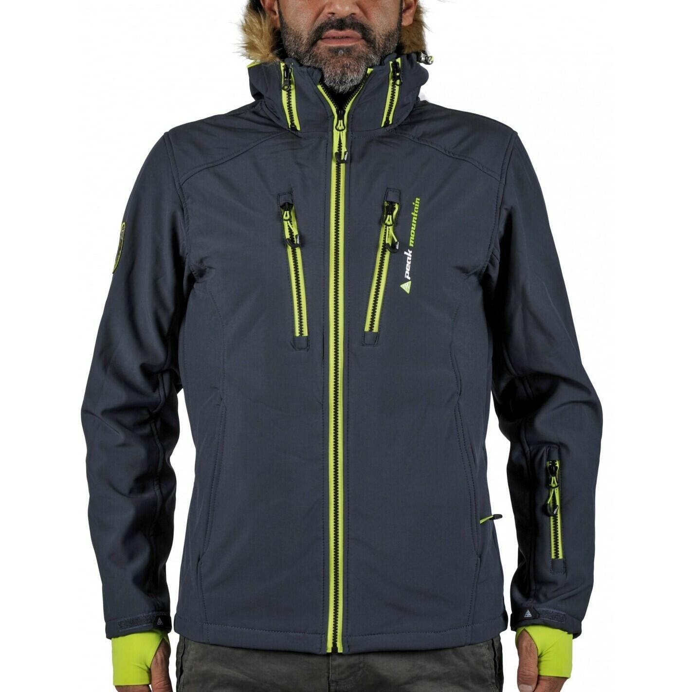 Peak Mountain - Veste Softshell Avec Fausse Fourrure Peak Mountain Casada - Veste - Gris - 42 M/l - Decathlon
