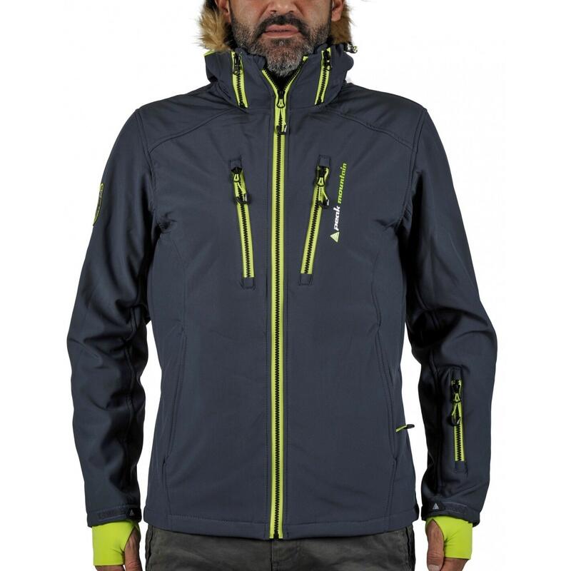 Casaco Peak Mountain Casada softshell com pele sintética