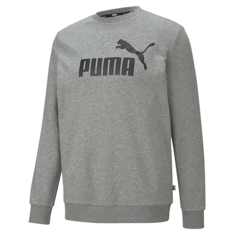Sudadera Hombre Essentials Big Logo Crew PUMA Medium Gray Heather