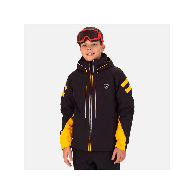 Kurtka narciarska chłopięca ROSSIGNOL Boy Ski Jkt czarno żółta