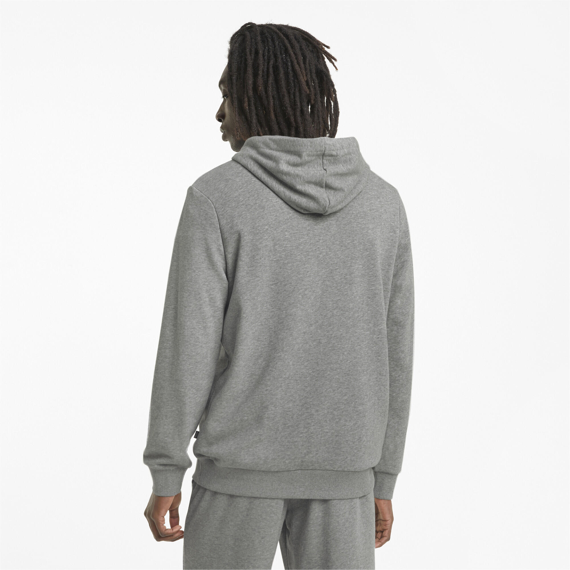 Hoodie à gros logo Essentials+ Homme PUMA Medium Gray Heather 3/5