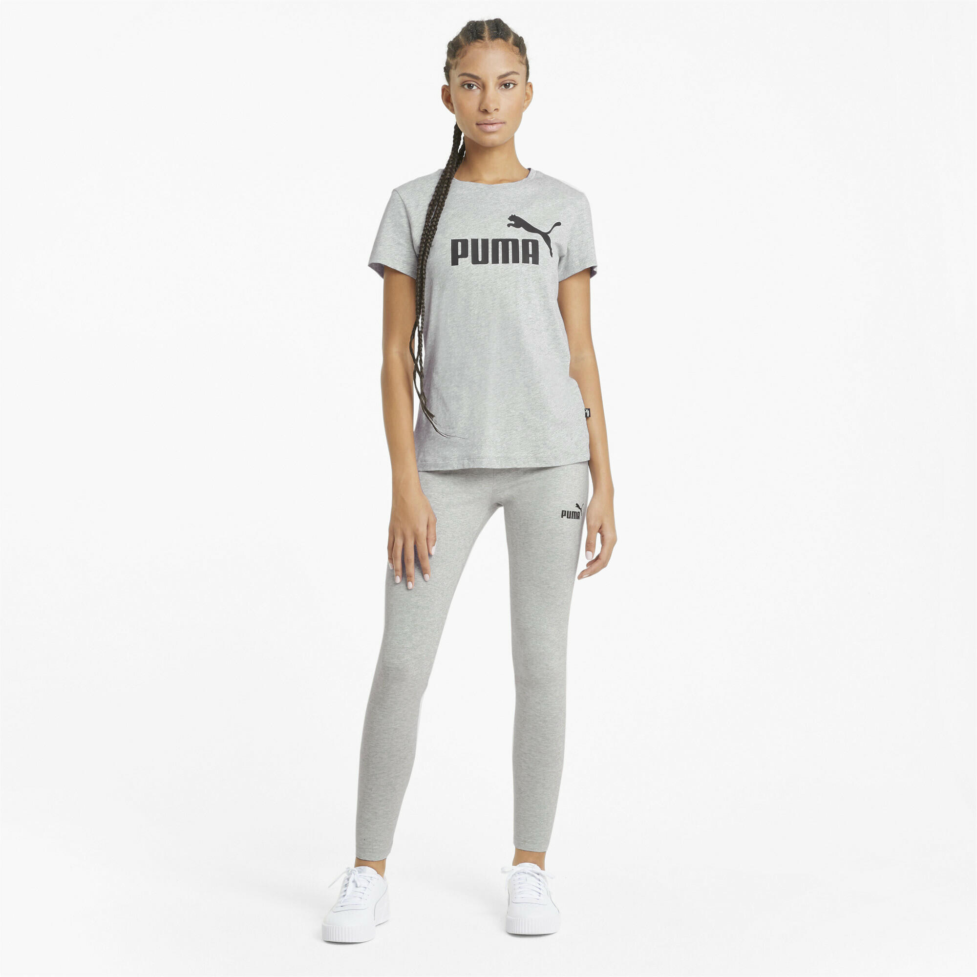 T-shirt à logo Essentials Femme PUMA Light Gray Heather 4/7