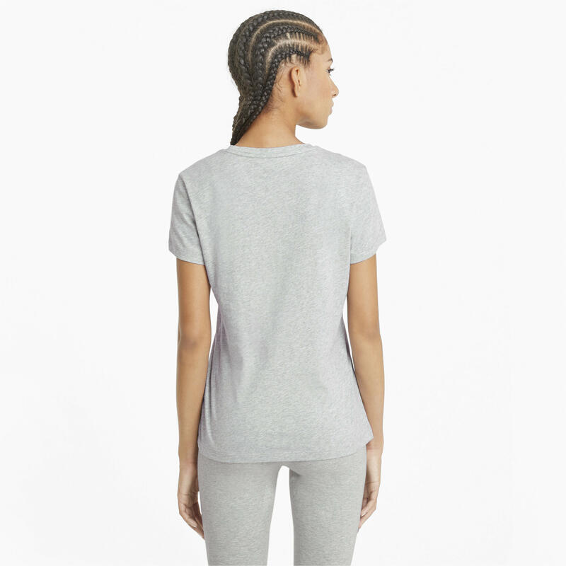 Essentials Logo T-shirt voor dames PUMA Light Gray Heather