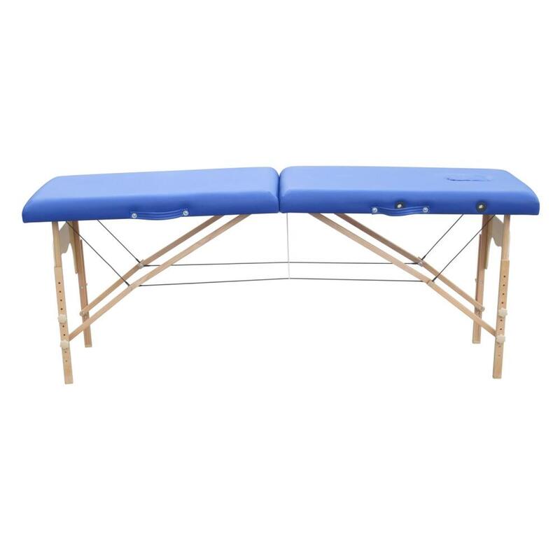 Table de Massage Pliante Portable Bois réglable Système de Verrouillage