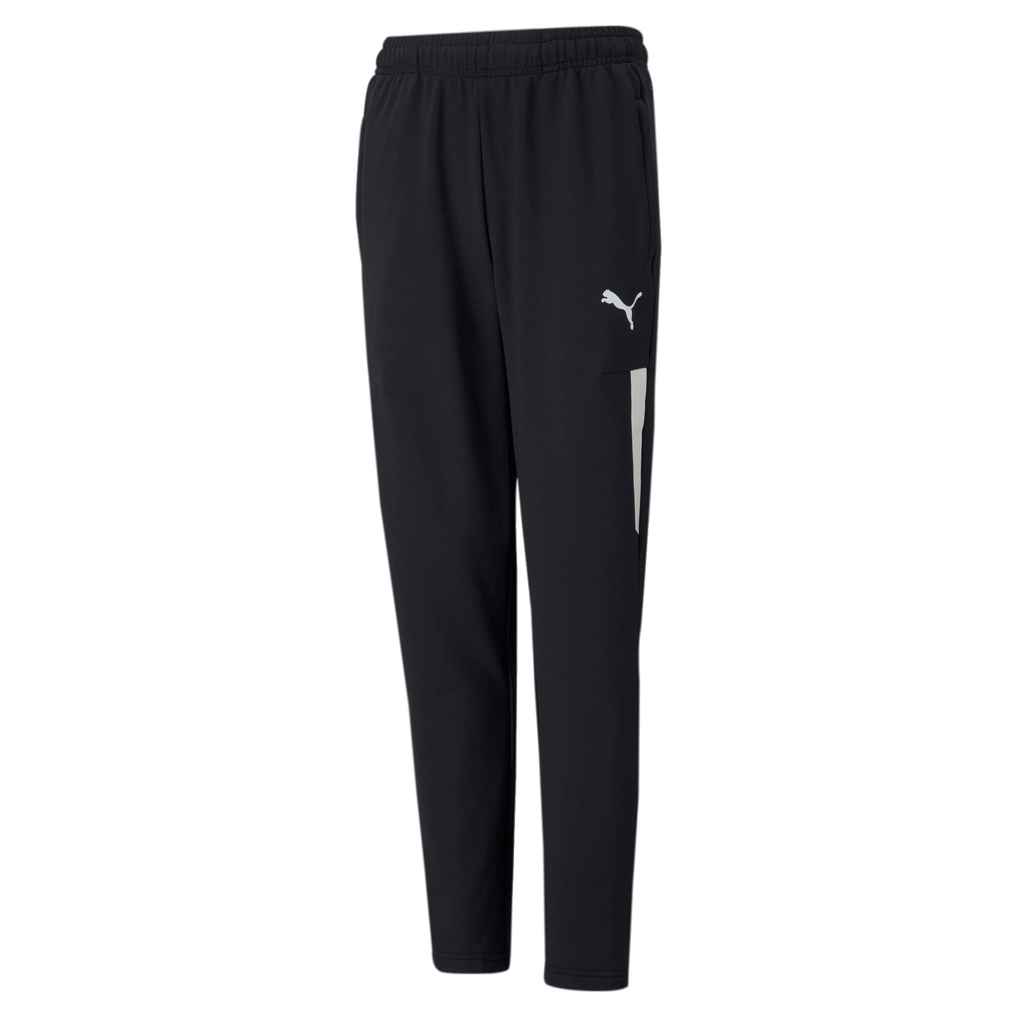 Pantaloni de fotbal pentru tineret PUMA teamLIGA Pro Training - Negru-Alb